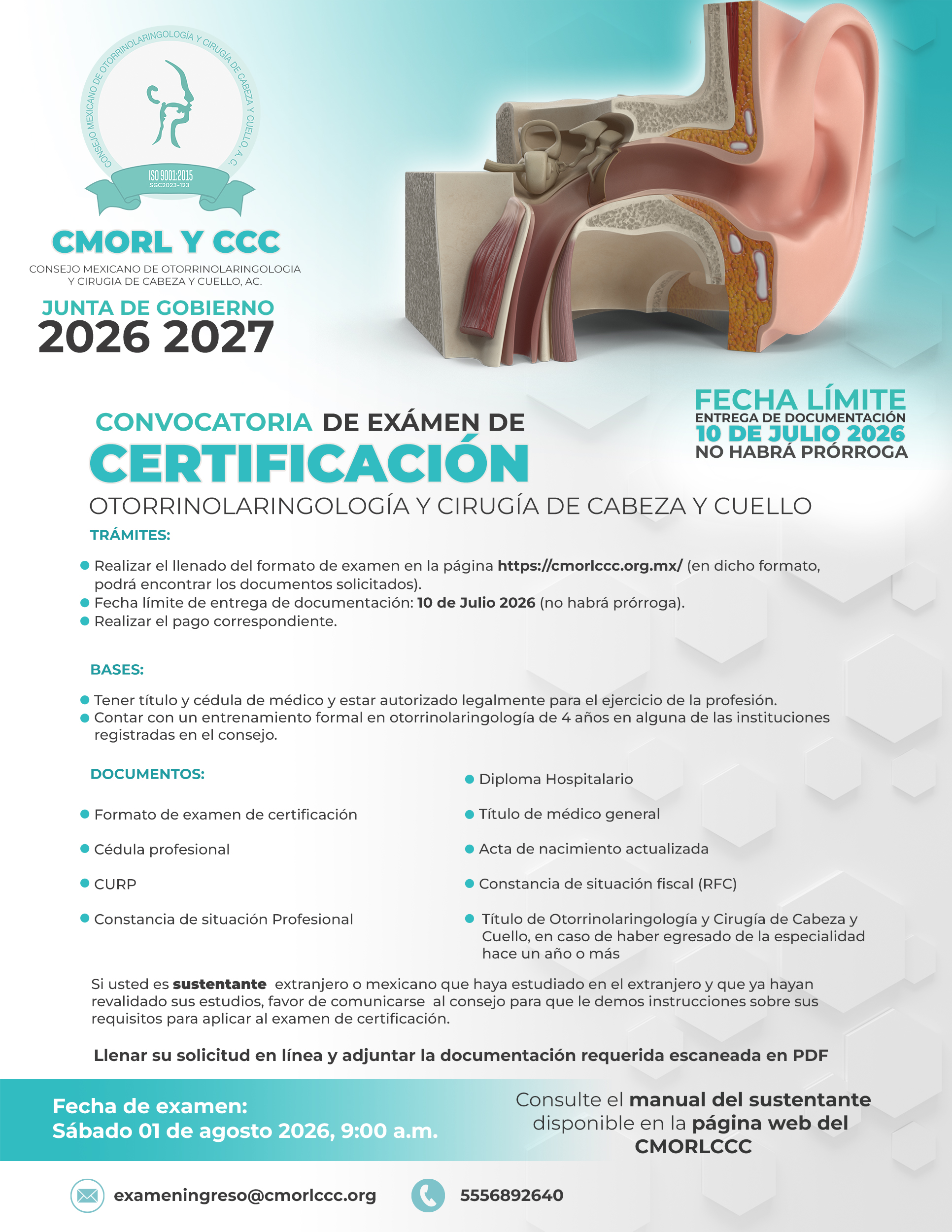 Convocatoria de ingreso 2026